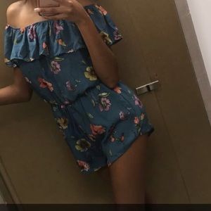 Floral print romper